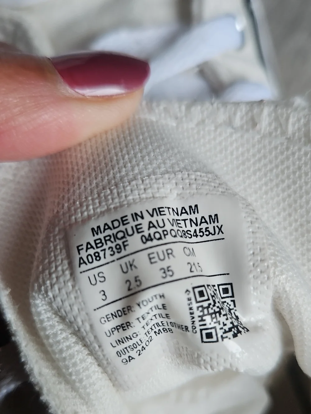 Kid's Chuck Taylor All Star High Top Sneaker Big Kid - Butterfly, Off White Sz 3 - Picture 9 of 10